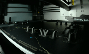 Timelapse printing of glider plane battery holder made out of PA12